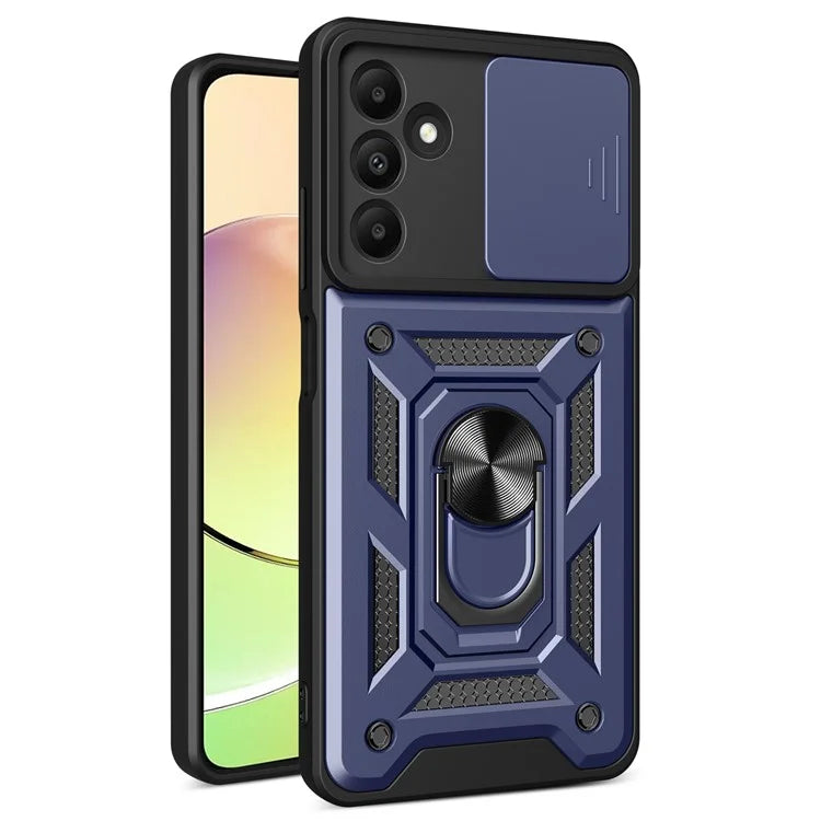 For Samsung Galaxy A15 4G / A15 5G Case Slide Lens Cover Anti-drop PC+TPU Protective Shell
