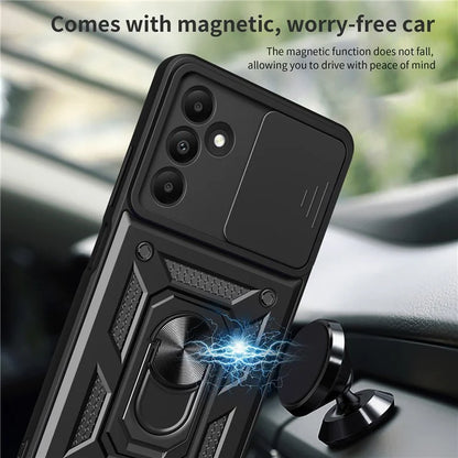 For Samsung Galaxy A15 4G / A15 5G Case Slide Lens Cover Anti-drop PC+TPU Protective Shell
