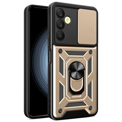 For Samsung Galaxy A25 5G (Global) (161.0 x 76.5 x 8.3mm) Case Anti-scratch PC+TPU Protective Cover with Slide Lens Lid