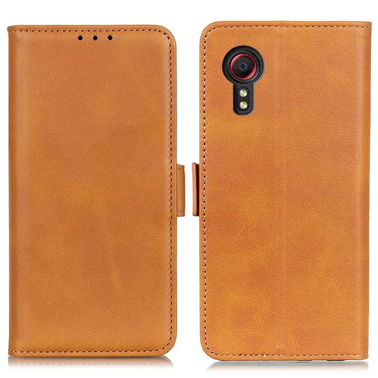 For Samsung Galaxy Xcover 7 Leather Folio Wallet Case Stand Protective Flip Phone Cover