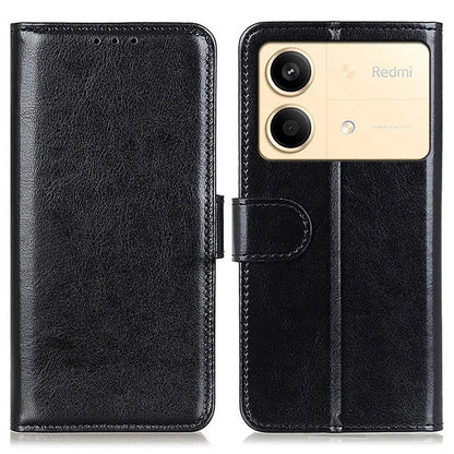 For Xiaomi Redmi Note 13R Pro 5G Cases Crazy Horse Texture PU Leather Slim-Fit Phone Stand Cover
