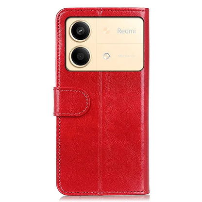 For Xiaomi Redmi Note 13R Pro 5G Cases Crazy Horse Texture PU Leather Slim-Fit Phone Stand Cover