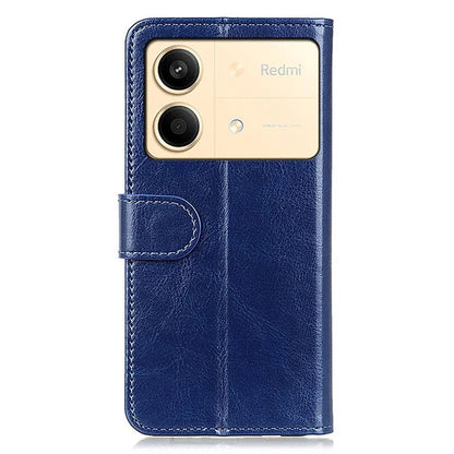 For Xiaomi Redmi Note 13R Pro 5G Cases Crazy Horse Texture PU Leather Slim-Fit Phone Stand Cover