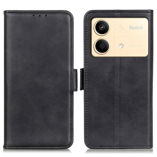 For Xiaomi Redmi Note 13R Pro 5G PU Leather Case Protective Magnetic Calf Texture Phone Cover