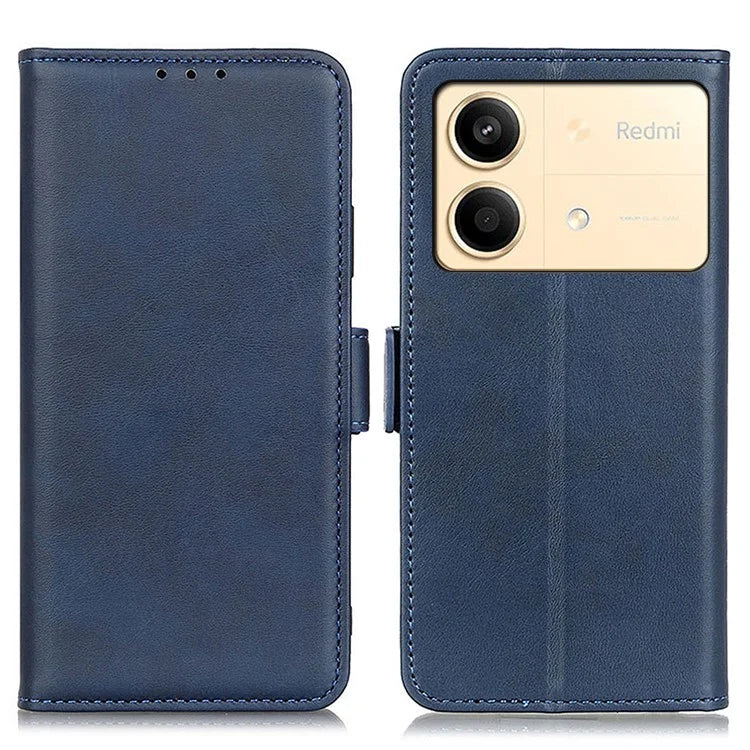 For Xiaomi Redmi Note 13R Pro 5G PU Leather Case Protective Magnetic Calf Texture Phone Cover