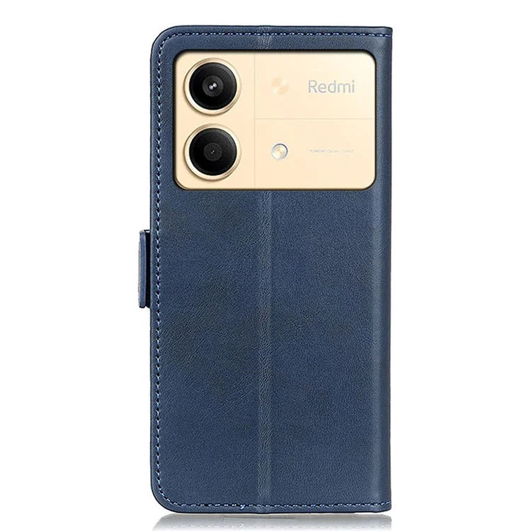 For Xiaomi Redmi Note 13R Pro 5G PU Leather Case Protective Magnetic Calf Texture Phone Cover