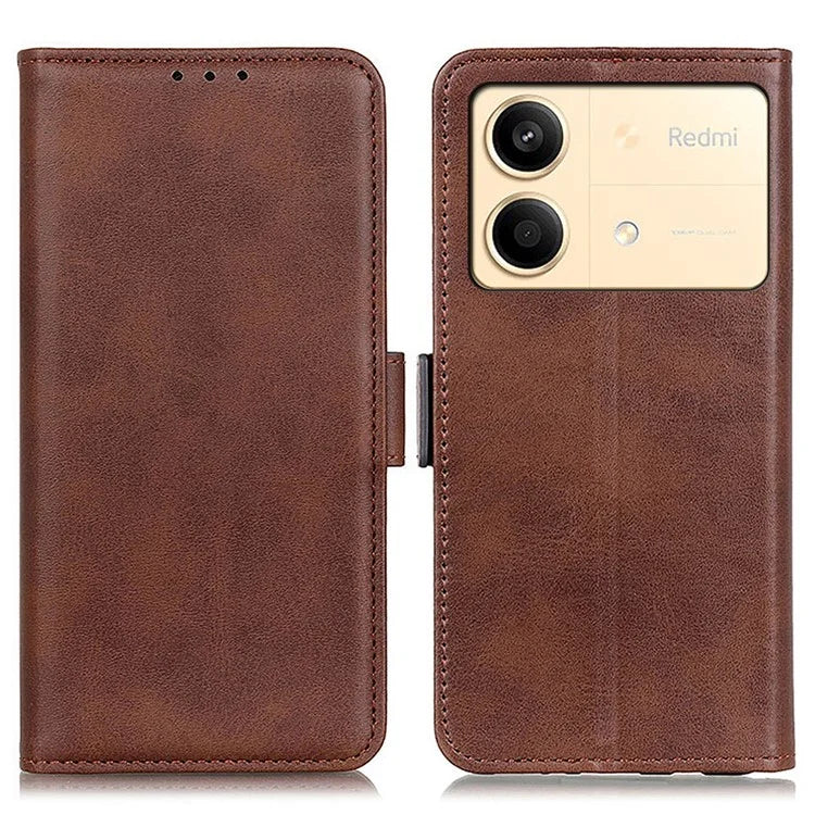 For Xiaomi Redmi Note 13R Pro 5G PU Leather Case Protective Magnetic Calf Texture Phone Cover