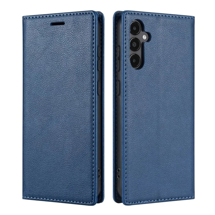 BKS-001 For Samsung Galaxy A55 5G Case Magnetic Shock Absorbing Leather Phone Cover