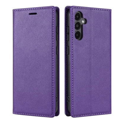 BKS-001 For Samsung Galaxy A55 5G Case Magnetic Shock Absorbing Leather Phone Cover
