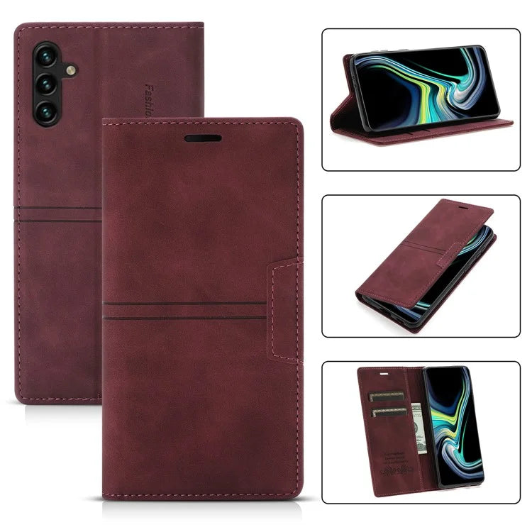 For Samsung Galaxy A55 5G Cell Phone Case Anti-drop Wallet Leather Shockproof Stand Cover