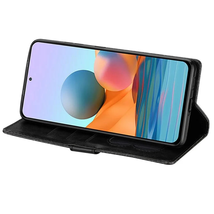 For Samsung Galaxy A55 5G Cell Phone Case Zipper Pocket Wallet Glitter Leather Drop-proof Cover