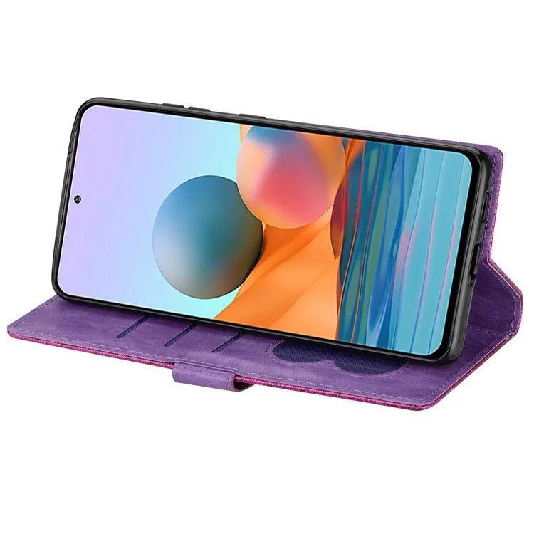 For Samsung Galaxy A55 5G Cell Phone Case Zipper Pocket Wallet Glitter Leather Drop-proof Cover