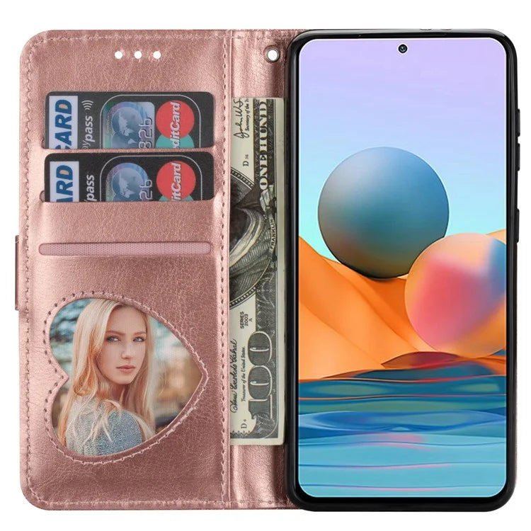 For Samsung Galaxy A55 5G Cell Phone Case Zipper Pocket Wallet Glitter Leather Drop-proof Cover Gold