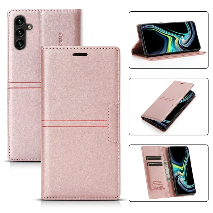 For Samsung Galaxy A35 5G Cell Phone Case Magnetic Auto Closing Flip Stand Wallet Leather Cover
