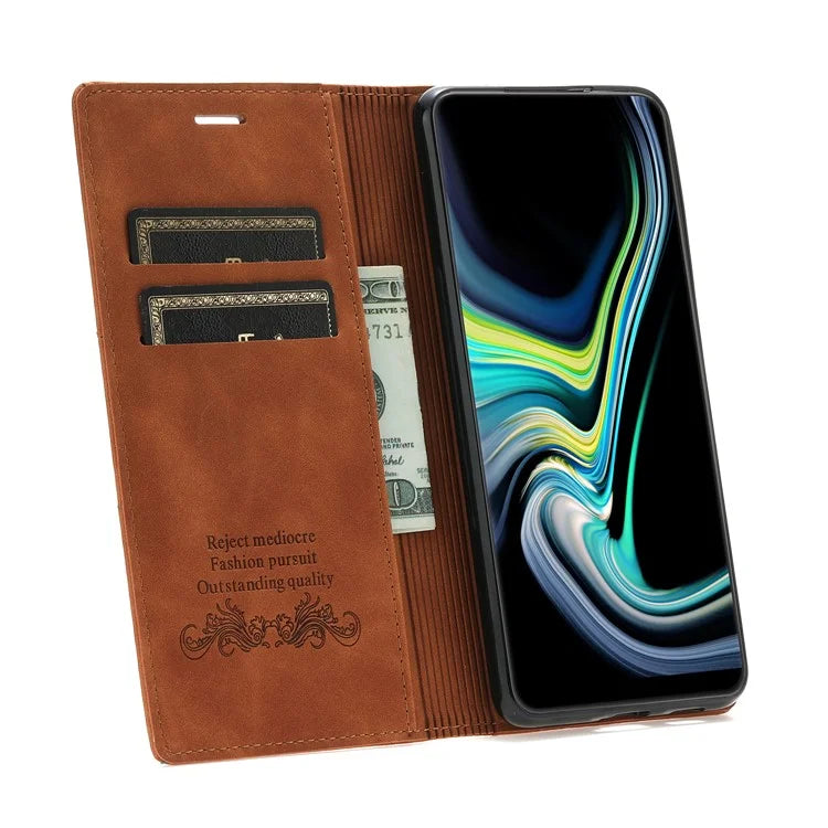For Samsung Galaxy A35 5G Cell Phone Case Magnetic Auto Closing Flip Stand Wallet Leather Cover