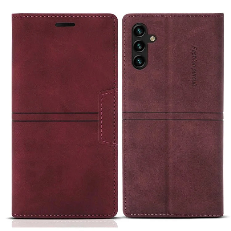 For Samsung Galaxy A35 5G Cell Phone Case Magnetic Auto Closing Flip Stand Wallet Leather Cover