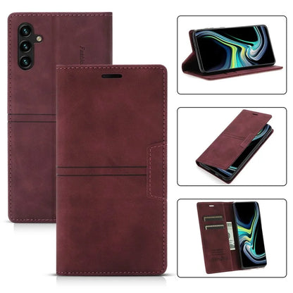 For Samsung Galaxy A35 5G Cell Phone Case Magnetic Auto Closing Flip Stand Wallet Leather Cover