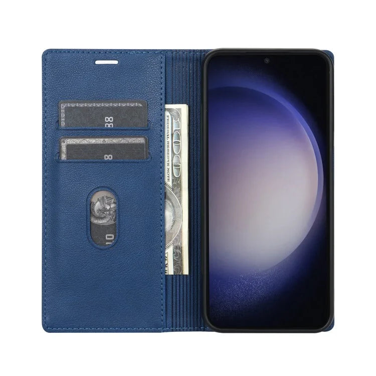 BKS-001 For Samsung Galaxy A35 5G Magnetic Case PU Leather+TPU Card Holder Phone Cover