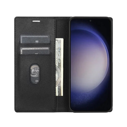 BKS-001 For Samsung Galaxy A35 5G Magnetic Case PU Leather+TPU Card Holder Phone Cover