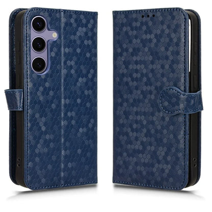 For Samsung Galaxy S24+ Magnetic Case PU Leather Imprinted Dots Pattern Wallet Cover
