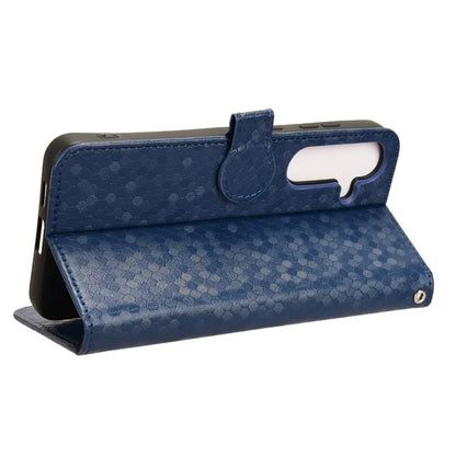 For Samsung Galaxy S24+ Magnetic Case PU Leather Imprinted Dots Pattern Wallet Cover
