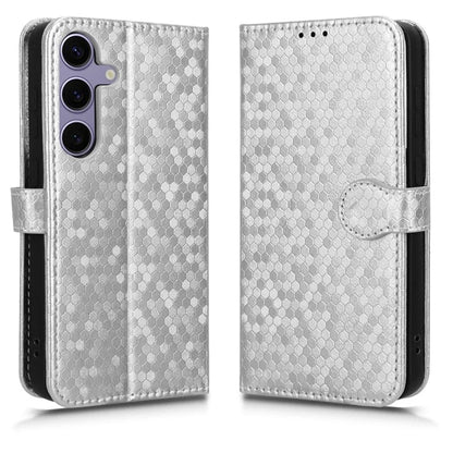 For Samsung Galaxy S24+ Magnetic Case PU Leather Imprinted Dots Pattern Wallet Cover