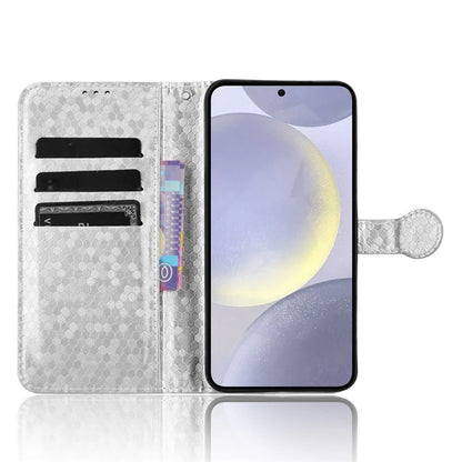 For Samsung Galaxy S24+ Magnetic Case PU Leather Imprinted Dots Pattern Wallet Cover