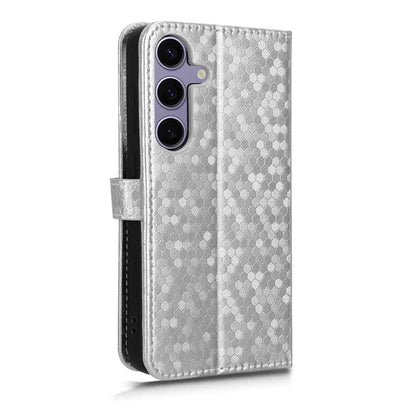 For Samsung Galaxy S24+ Magnetic Case PU Leather Imprinted Dots Pattern Wallet Cover