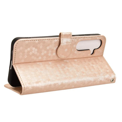 For Samsung Galaxy S24+ Magnetic Case PU Leather Imprinted Dots Pattern Wallet Cover