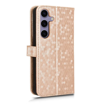 For Samsung Galaxy S24+ Magnetic Case PU Leather Imprinted Dots Pattern Wallet Cover
