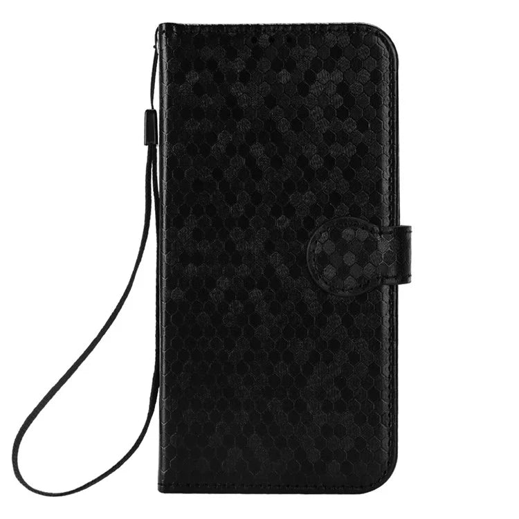 For Samsung Galaxy S24+ Magnetic Case PU Leather Imprinted Dots Pattern Wallet Cover