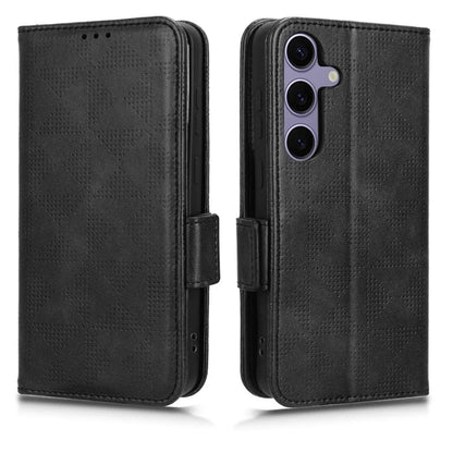 For Samsung Galaxy S24 Cell Phone Case Imprinted Triangle Flip Stand Wallet Leather Cover