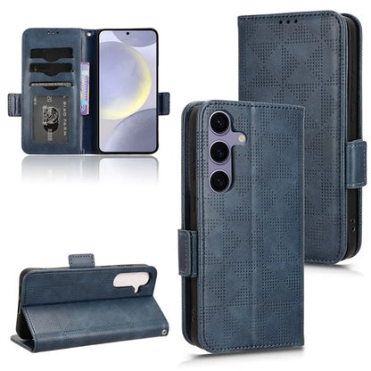 For Samsung Galaxy S24 Cell Phone Case Imprinted Triangle Flip Stand Wallet Leather Cover