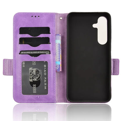 For Samsung Galaxy S24 Cell Phone Case Imprinted Triangle Flip Stand Wallet Leather Cover