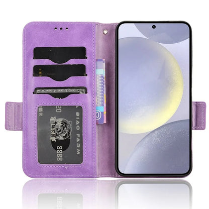 For Samsung Galaxy S24 Cell Phone Case Imprinted Triangle Flip Stand Wallet Leather Cover