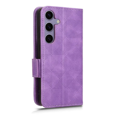 For Samsung Galaxy S24 Cell Phone Case Imprinted Triangle Flip Stand Wallet Leather Cover