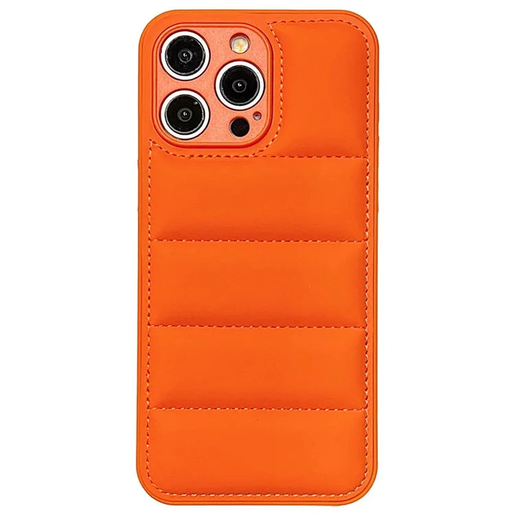 For iPhone 15 Pro Max Case Precise Lens Cutout Down Jacket Drop-proof Phone Protector