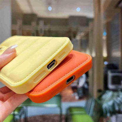 For iPhone 15 Pro Max Case Precise Lens Cutout Down Jacket Drop-proof Phone Protector