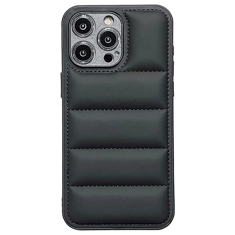 For iPhone 15 Pro Max Case Precise Lens Cutout Down Jacket Drop-proof Phone Protector