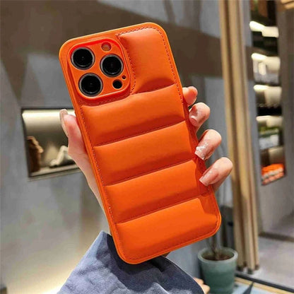 For iPhone 15 Pro Max Case Precise Lens Cutout Down Jacket Drop-proof Phone Protector