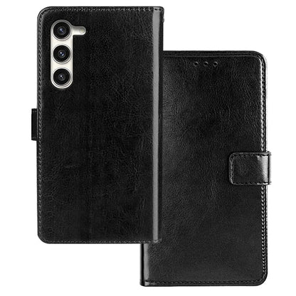 IDEWEI For Samsung Galaxy S24+ PU Leather Phone Case Wallet Crazy Horse Texture