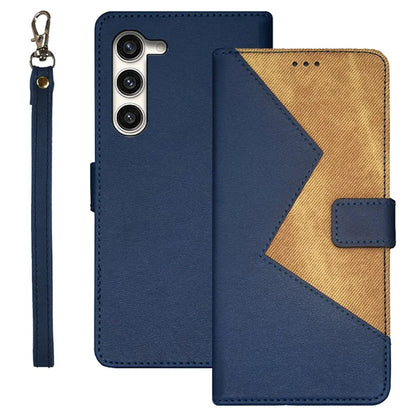 IDEWEI For Samsung Galaxy S24+ Phone Case with Card Holder Color Splicing Design