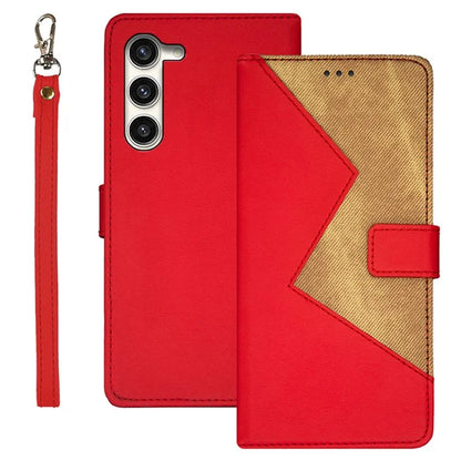 IDEWEI For Samsung Galaxy S24+ Phone Case with Card Holder Color Splicing Design