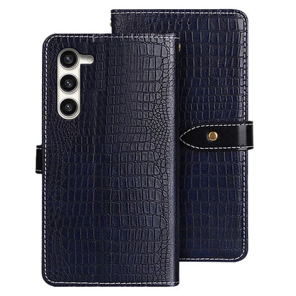 IDEWEI For Samsung Galaxy S24 Wallet Phone Cover Crocodile Texture Leather Case