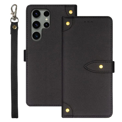 IDEWEI For Samsung Galaxy S24 Ultra PU Leather Phone Case with Card Holders Stand Function