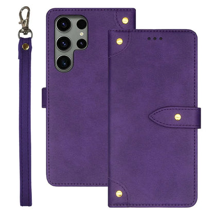 IDEWEI For Samsung Galaxy S24 Ultra PU Leather Phone Case with Card Holders Stand Function