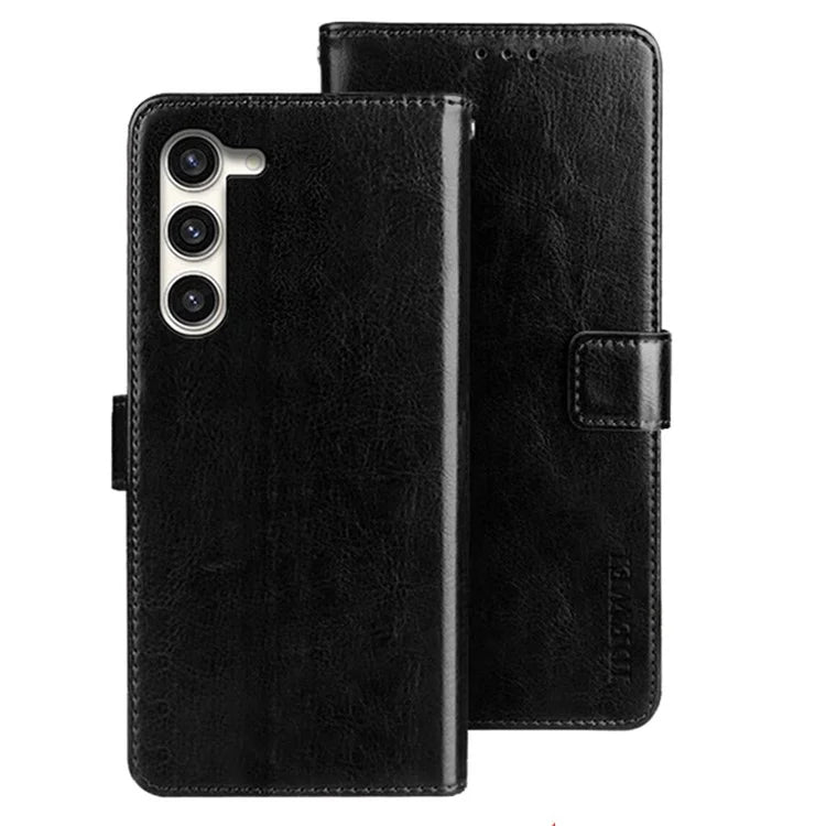 IDEWEI For Samsung Galaxy S24 Leather Case Crazy Horse Phone Wallet Stand