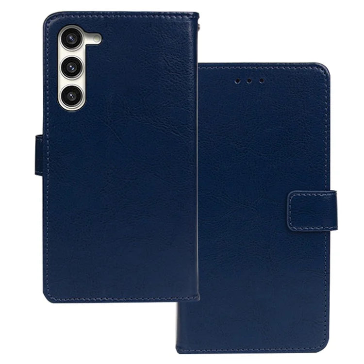 IDEWEI For Samsung Galaxy S24 Crazy Horse Texture Leather Case Wallet Phone Cover