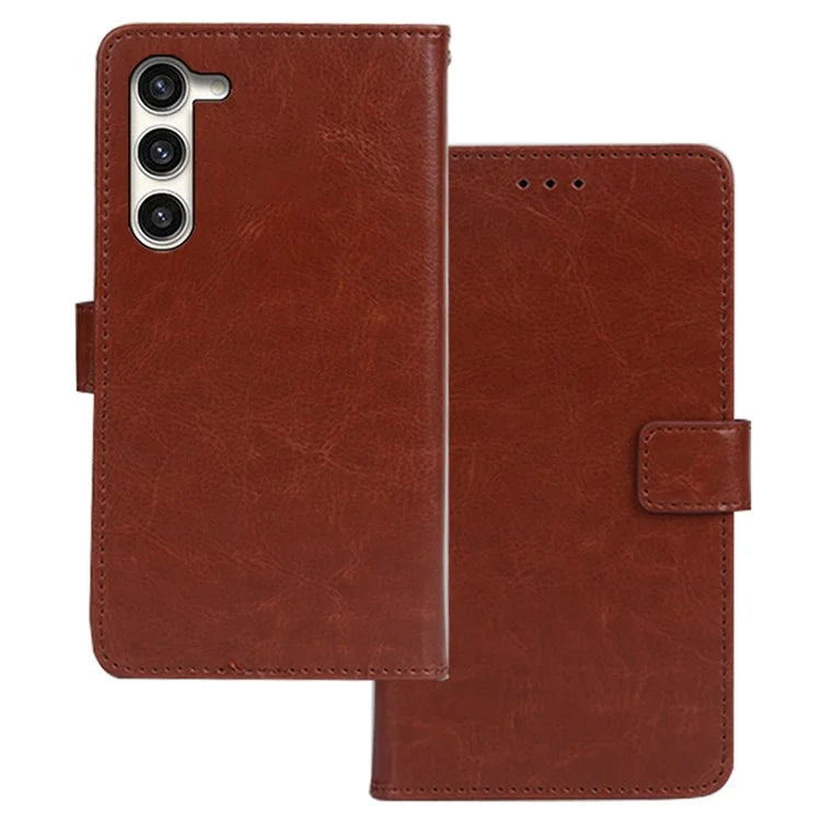 IDEWEI For Samsung Galaxy S24 Crazy Horse Texture Leather Case Wallet Phone Cover