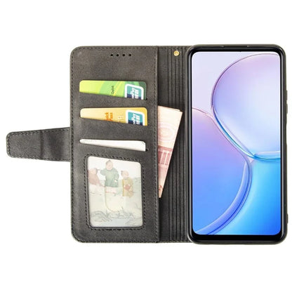 IDEWEI For Samsung Galaxy S24+ Calf Texture Leather Case Wallet Phone Cover